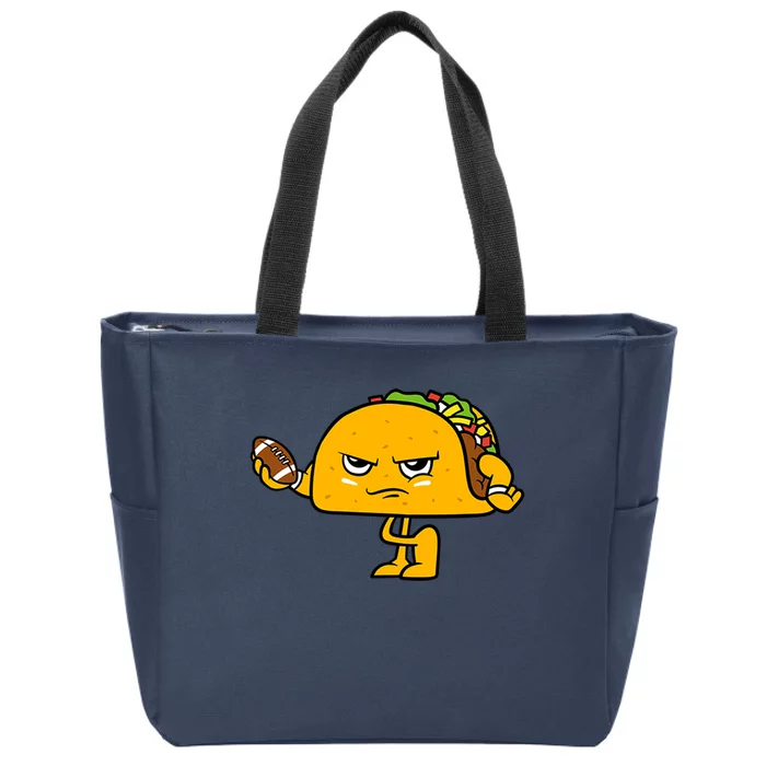 Football Taco Lover Zip Tote Bag