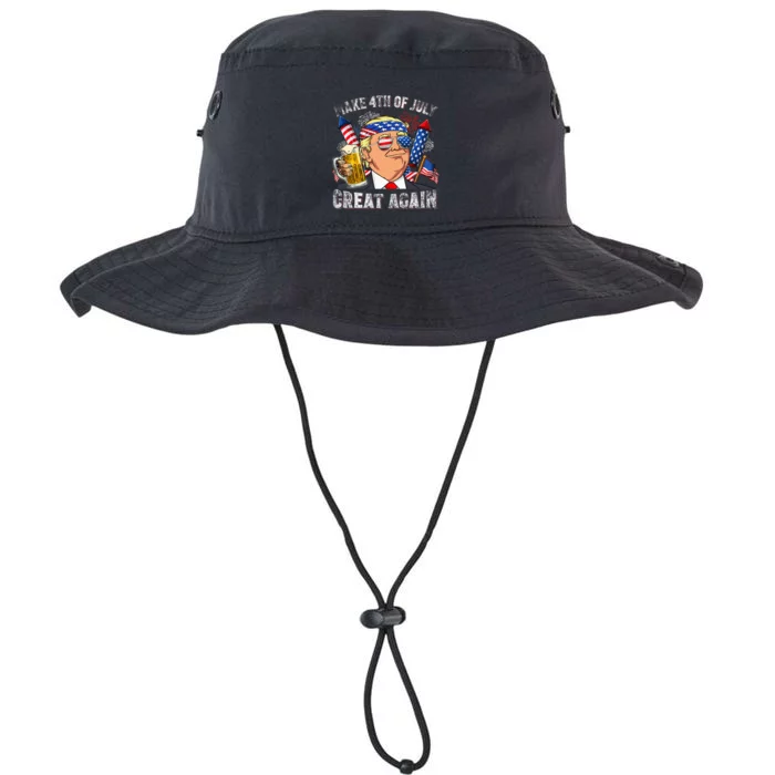 Funny Trump Make 4th Of July Great Again Drinking Beer Legacy Cool Fit Booney Bucket Hat