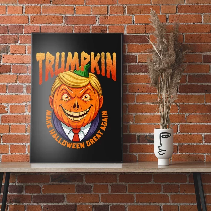 Funny Trumpkin Make Halloween Great Again America Humor Poster