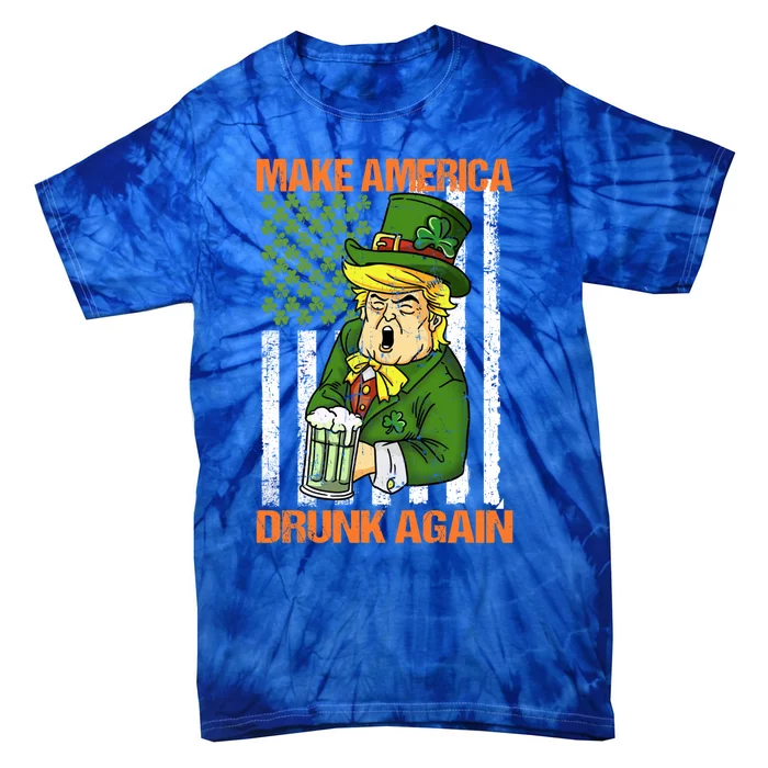 Funny Trump Make America Drunk Again Beer St Patricks Day Cute Gift Tie-Dye T-Shirt