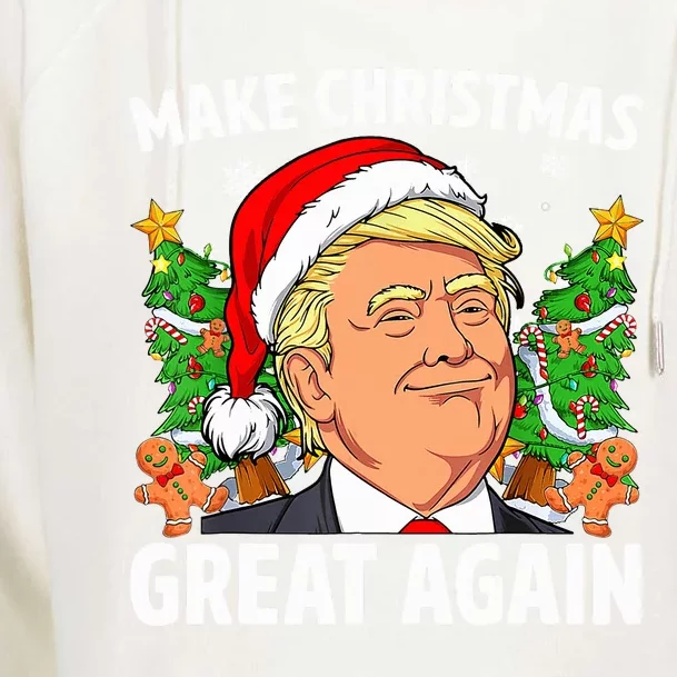 Funny Trump Make Christmas Great Again Ugly Sweater Xmas Womens Funnel Neck Pullover Hood