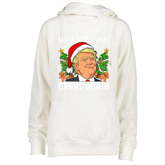 Funny Trump Make Christmas Great Again Ugly Sweater Xmas Womens Funnel Neck Pullover Hood