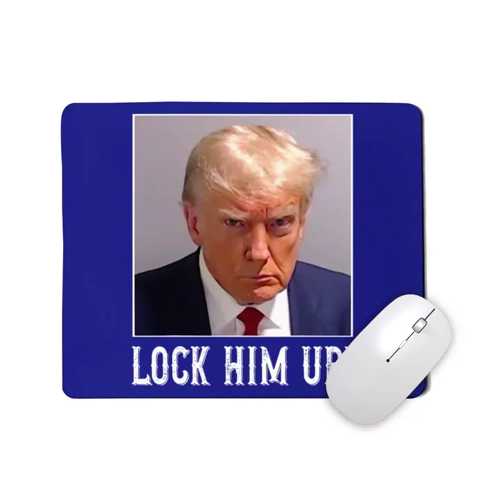 Funny Trump Mugshot Lock Him Up Mousepad