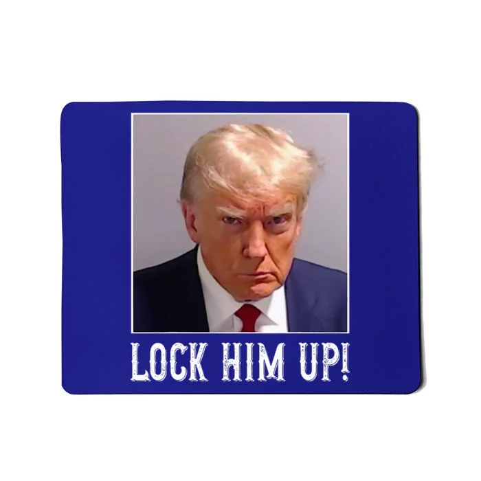 Funny Trump Mugshot Lock Him Up Mousepad