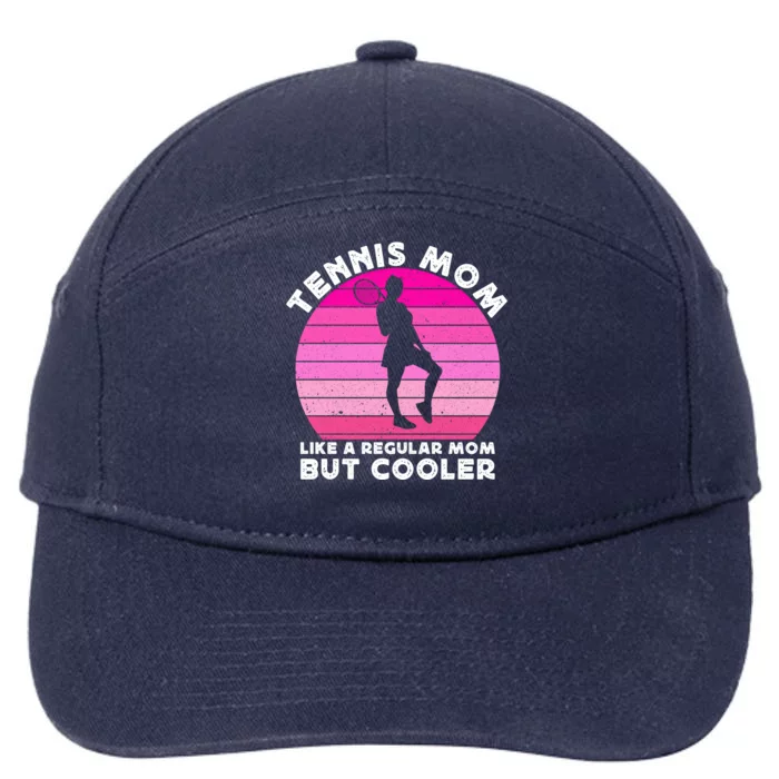 Funny Tennis Mom Vintage Tennis Player Racquet Mom Great Gift 7-Panel Snapback Hat