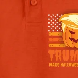 Funny Trumpkin Make Halloween Great Again Patriotic Humor Meaningful Gift Dry Zone Grid Performance Polo