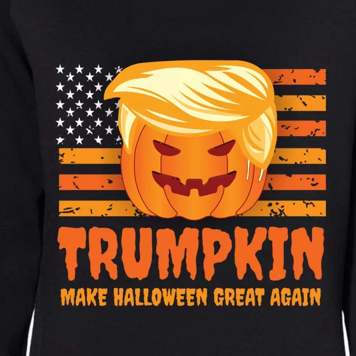 Funny Trumpkin Make Halloween Great Again Patriotic Humor Meaningful Gift Womens California Wash Sweatshirt