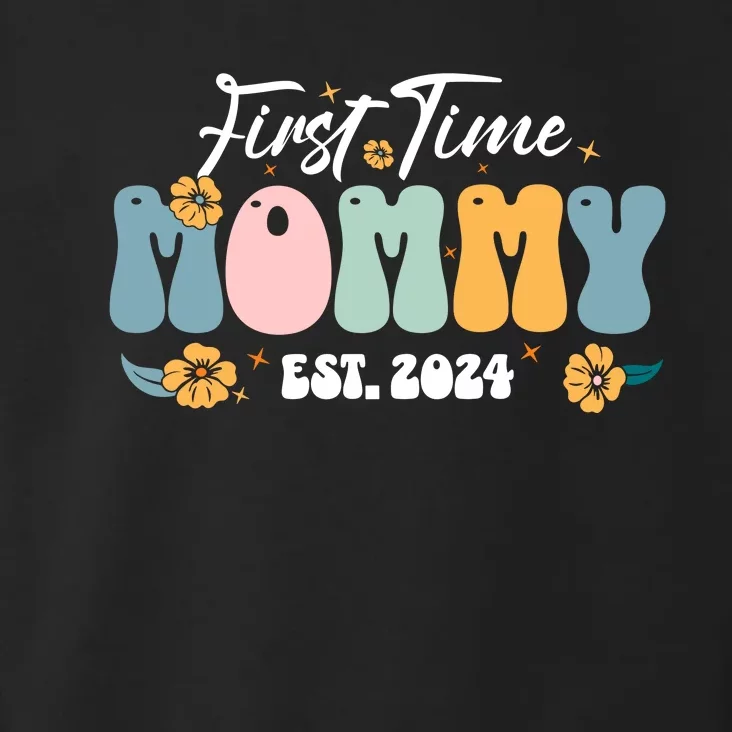 First Time Mommy Est 2024 New Mom Pregnancy Announcement Toddler Hoodie