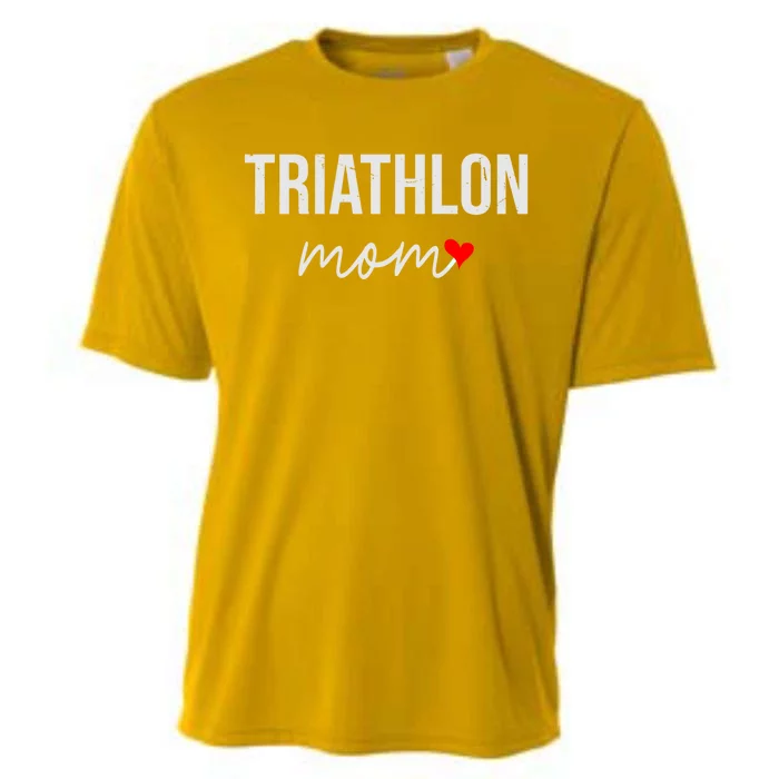 Funny Triathlon Mom Gift Cute Triathlon Mom Gift Gift Cooling Performance Crew T-Shirt