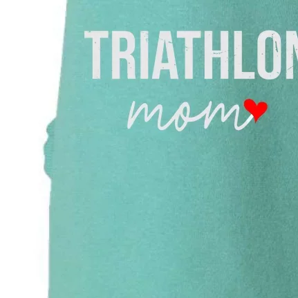 Funny Triathlon Mom Gift Cute Triathlon Mom Gift Gift Doggie 3-End Fleece Hoodie