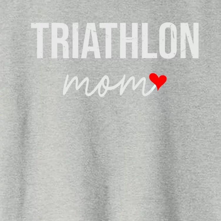 Funny Triathlon Mom Gift Cute Triathlon Mom Gift Gift Women's Crop Top Tee