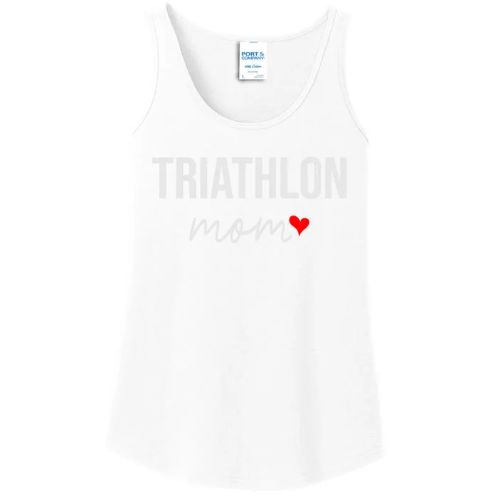 Funny Triathlon Mom Gift Cute Triathlon Mom Gift Gift Ladies Essential Tank