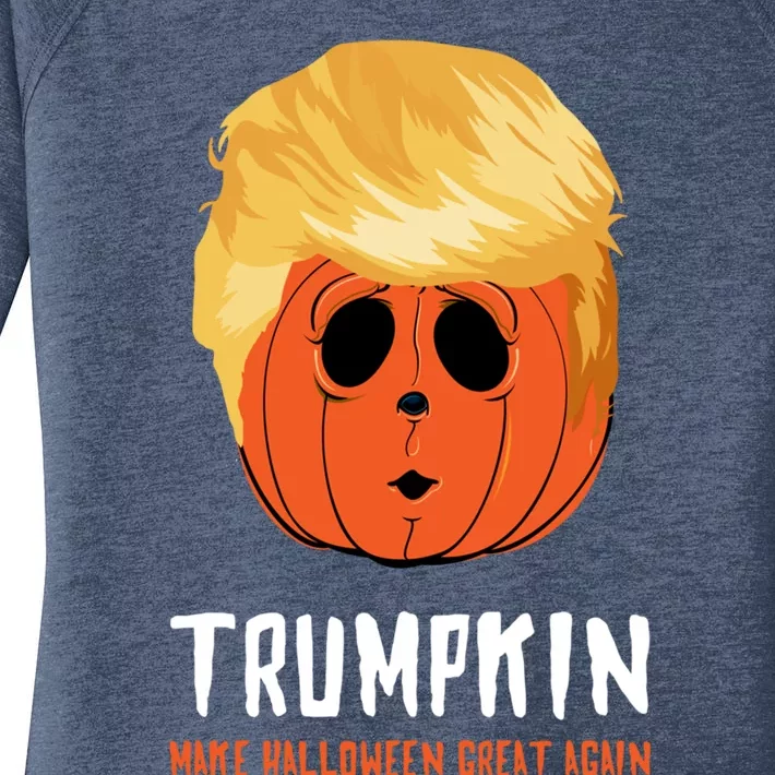 Funny Trumpkin Make Halloween Great Again Gift Women's Perfect Tri Tunic Long Sleeve Shirt