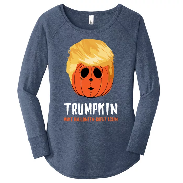 Funny Trumpkin Make Halloween Great Again Gift Women's Perfect Tri Tunic Long Sleeve Shirt