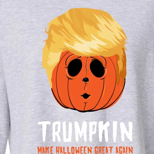 Funny Trumpkin Make Halloween Great Again Gift Cropped Pullover Crew