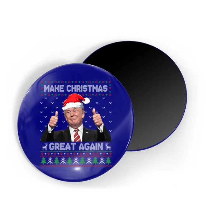 Funny Trump Make Christmas Great Again Ugly Sweater Xmas Meaningful Gift Magnet