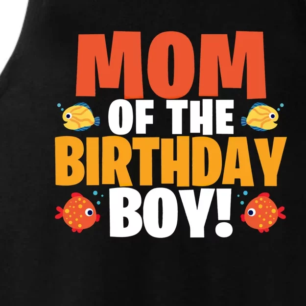 Fishing Theme Mom Of The Birthday Great Gift Ladies Tri-Blend Wicking Tank