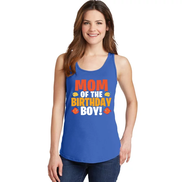 Fishing Theme Mom Of The Birthday Great Gift Ladies Essential Tank