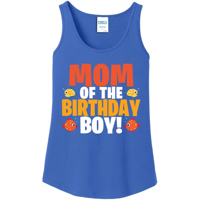 Fishing Theme Mom Of The Birthday Great Gift Ladies Essential Tank