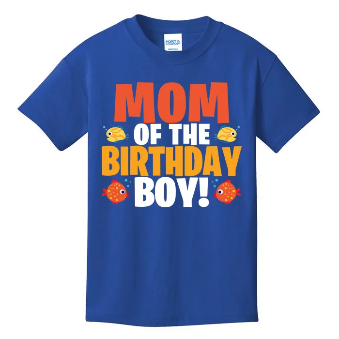 Fishing Theme Mom Of The Birthday Great Gift Kids T-Shirt