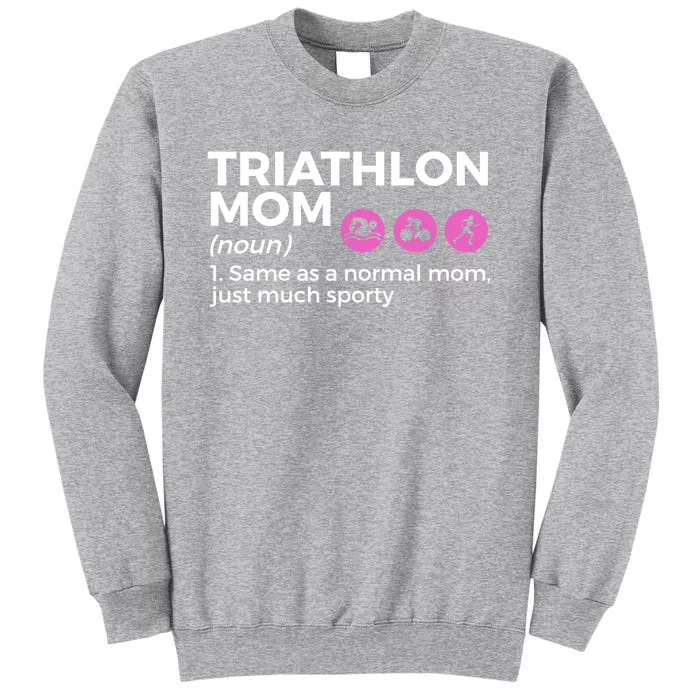 Funny Triathlon Mom Definition Best Mom Ever Triathlete Funny Gift Sweatshirt