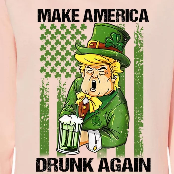 Funny Trump Make America Drunk Again Beer St Patricks Day Great Gift Womens California Wash Sweatshirt