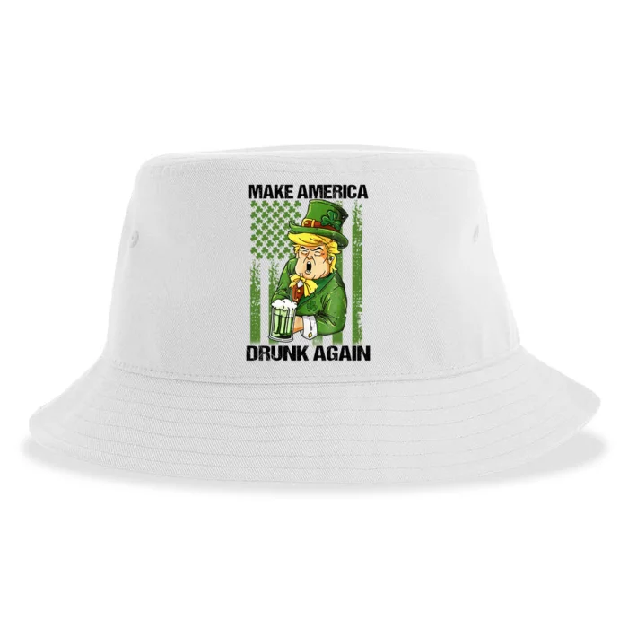 Funny Trump Make America Drunk Again Beer St Patricks Day Great Gift Sustainable Bucket Hat