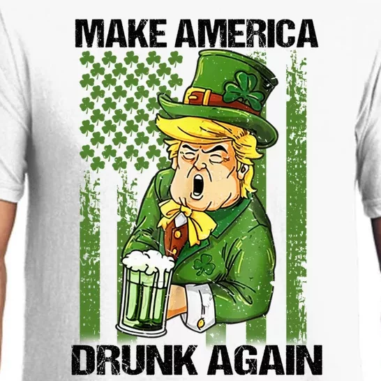 Funny Trump Make America Drunk Again Beer St Patricks Day Great Gift Pajama Set