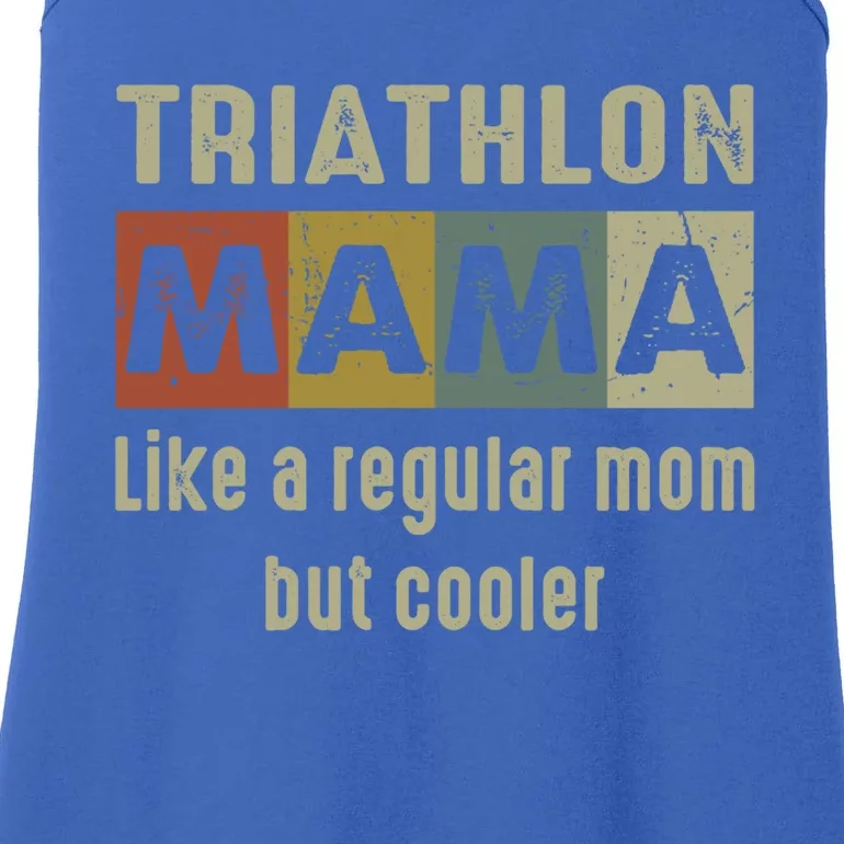 Funny Triathlon Mom Definition Proud Triathlon Mom Gift Ladies Essential Tank