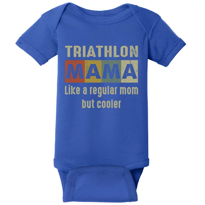 Funny Triathlon Mom Definition Proud Triathlon Mom Gift Baby Bodysuit