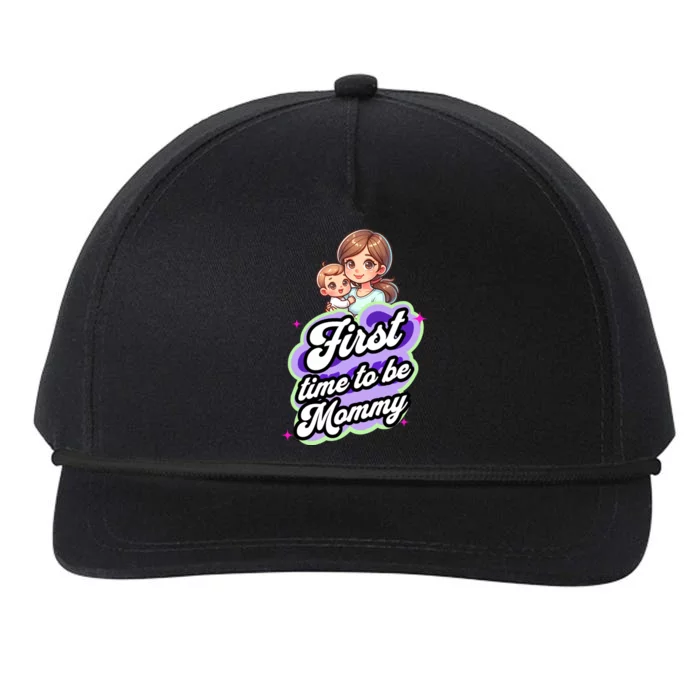 First Time Mommy Soon To Be Mommy New Mom Snapback Five-Panel Rope Hat