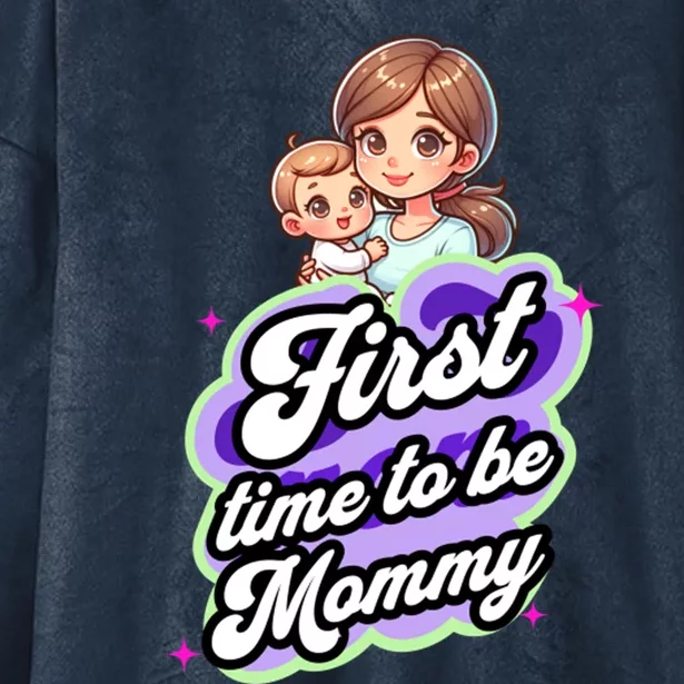 First Time Mommy Soon To Be Mommy New Mom Hooded Wearable Blanket