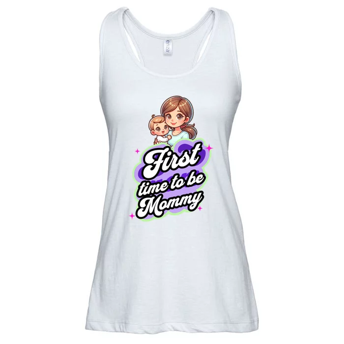 First Time Mommy Soon To Be Mommy New Mom Ladies Essential Flowy Tank