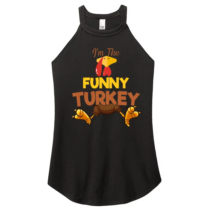 Funny Turkey Matching Family Group Thanksgiving Gifts Women’s Perfect Tri Rocker Tank