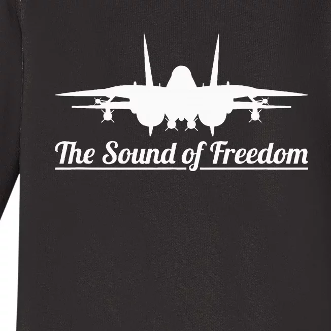 F14 Tomcat Military Fighter Jet Noise Soundof Freedom Art Baby Long Sleeve Bodysuit