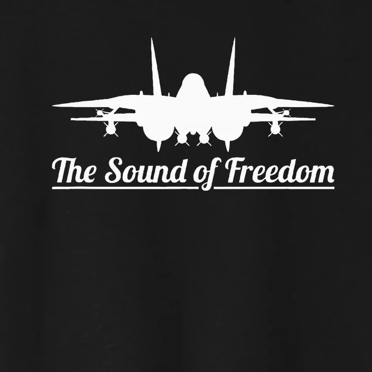 F14 Tomcat Military Fighter Jet Noise Soundof Freedom Art Women's Crop Top Tee