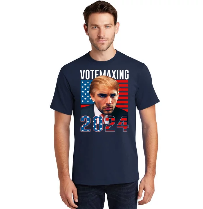 Funny Trump Male Model Vote Maxing 2024 Election Tall T-Shirt