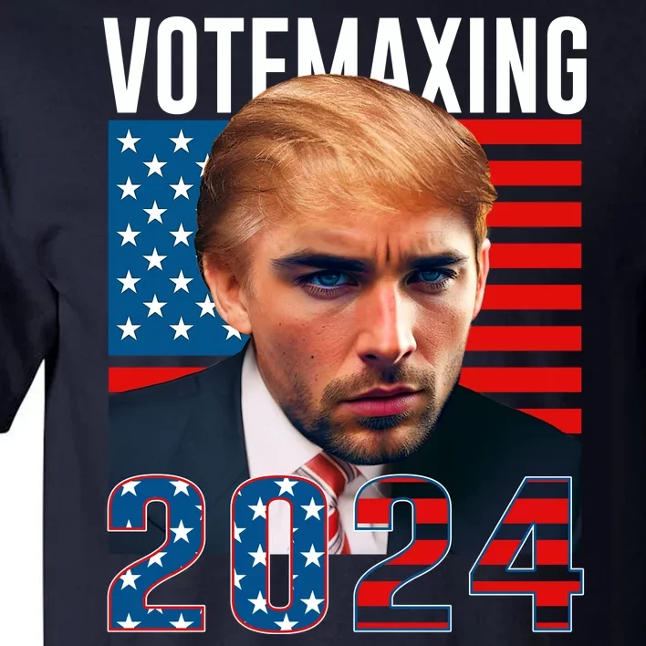 Funny Trump Male Model Vote Maxing 2024 Election Tall T-Shirt