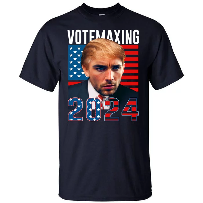 Funny Trump Male Model Vote Maxing 2024 Election Tall T-Shirt