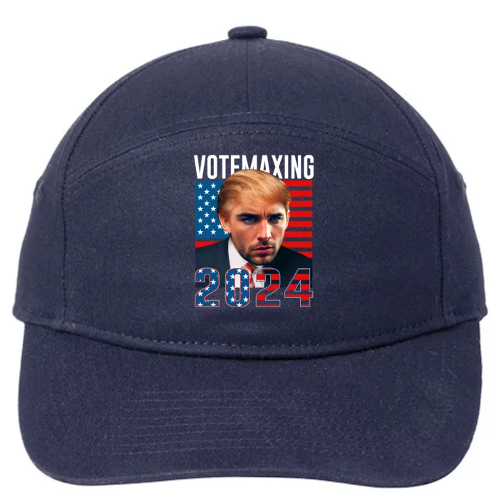 Funny Trump Male Model Vote Maxing 2024 Election 7-Panel Snapback Hat