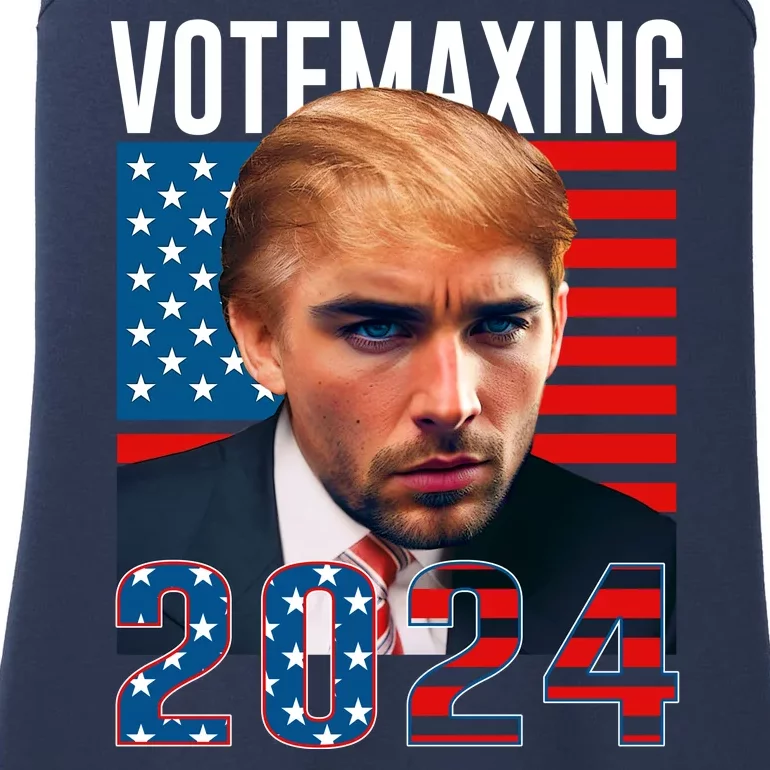 Funny Trump Male Model Vote Maxing 2024 Election Ladies Essential Tank