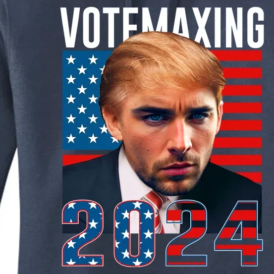 Funny Trump Male Model Vote Maxing 2024 Election Women's Pullover Hoodie