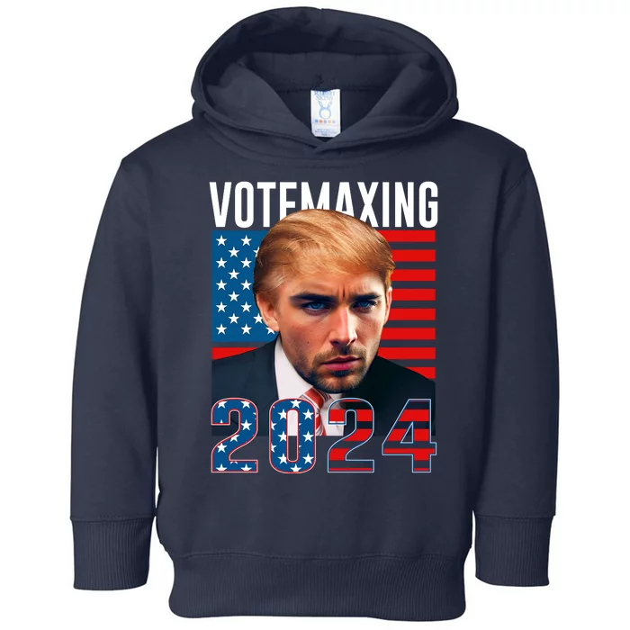 Funny Trump Male Model Vote Maxing 2024 Election Toddler Hoodie