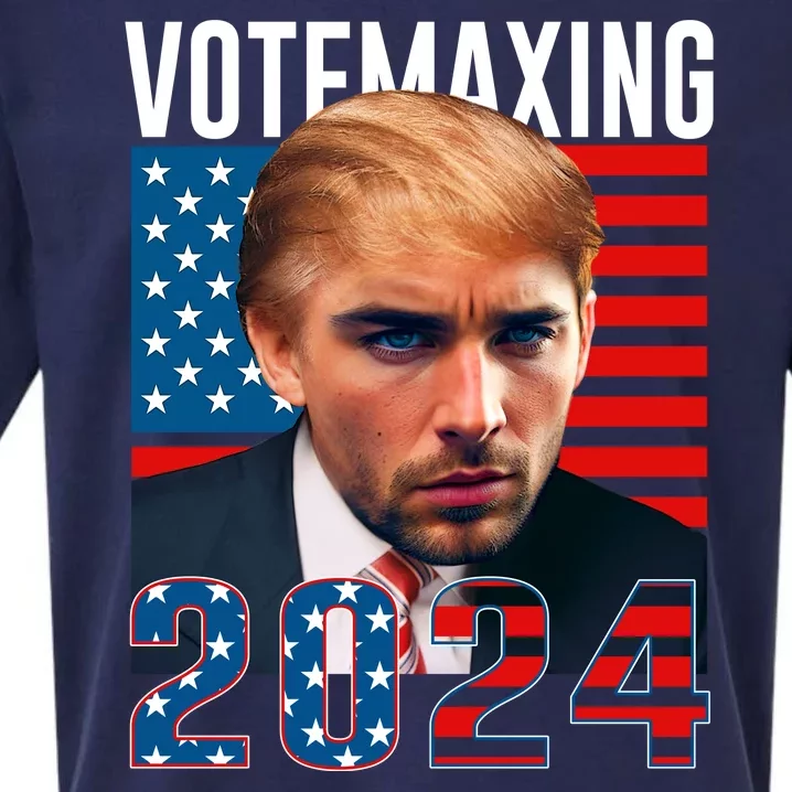 Funny Trump Male Model Vote Maxing 2024 Election Sueded Cloud Jersey T-Shirt