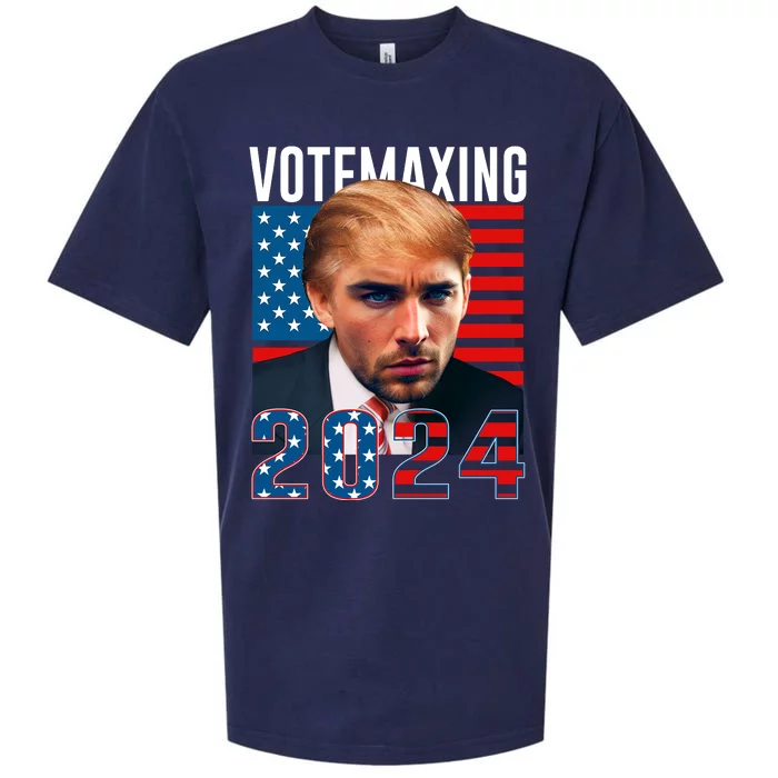 Funny Trump Male Model Vote Maxing 2024 Election Sueded Cloud Jersey T-Shirt