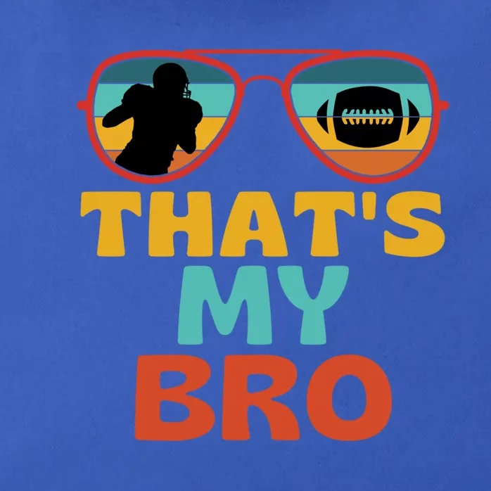 Football Thats My Bro Retro American Football Brother Cute Gift Zip Tote Bag