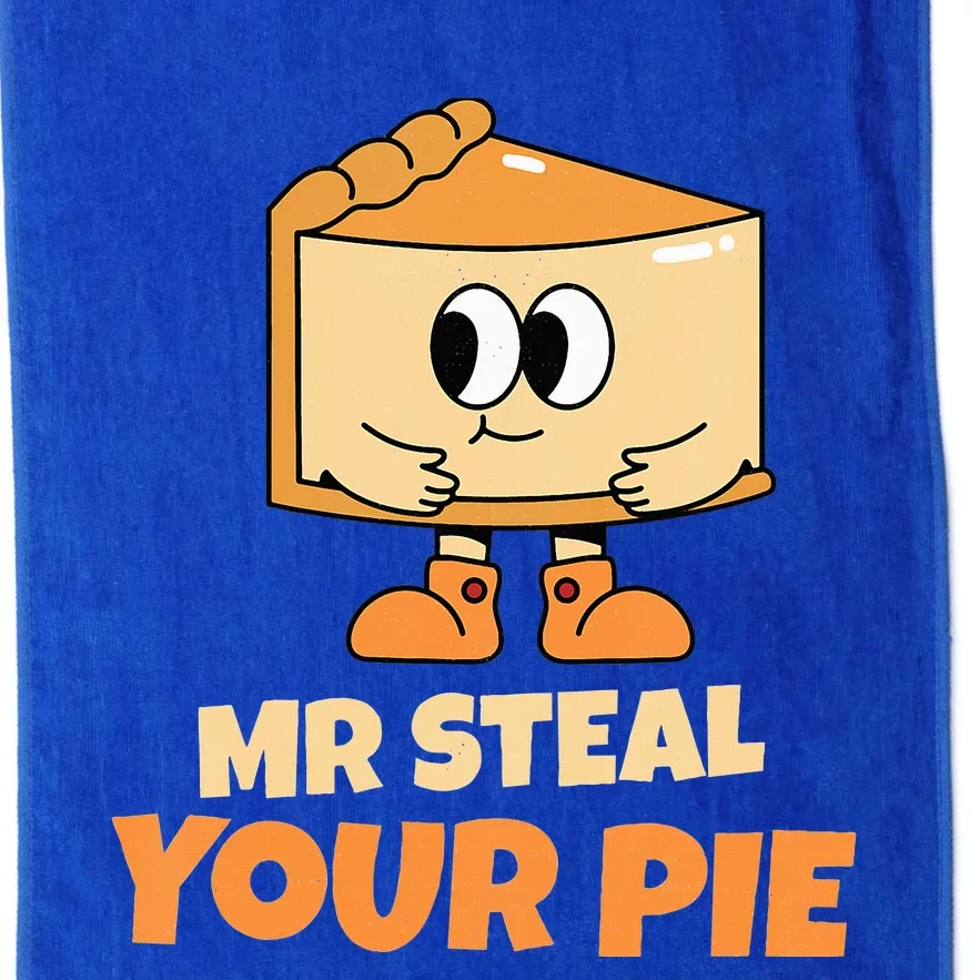 Funny Thanksgiving Mr Steal Your Pie Baby Outfit Platinum Collection Golf Towel