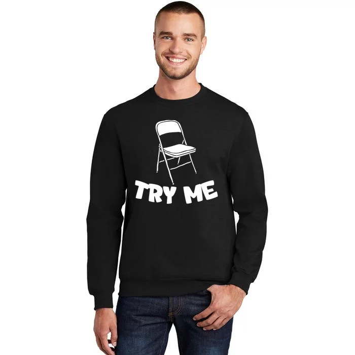 Funny Try Me River Pontoon Viral Boat Brawl Meme Alabama Boat Fight Tall Sweatshirt