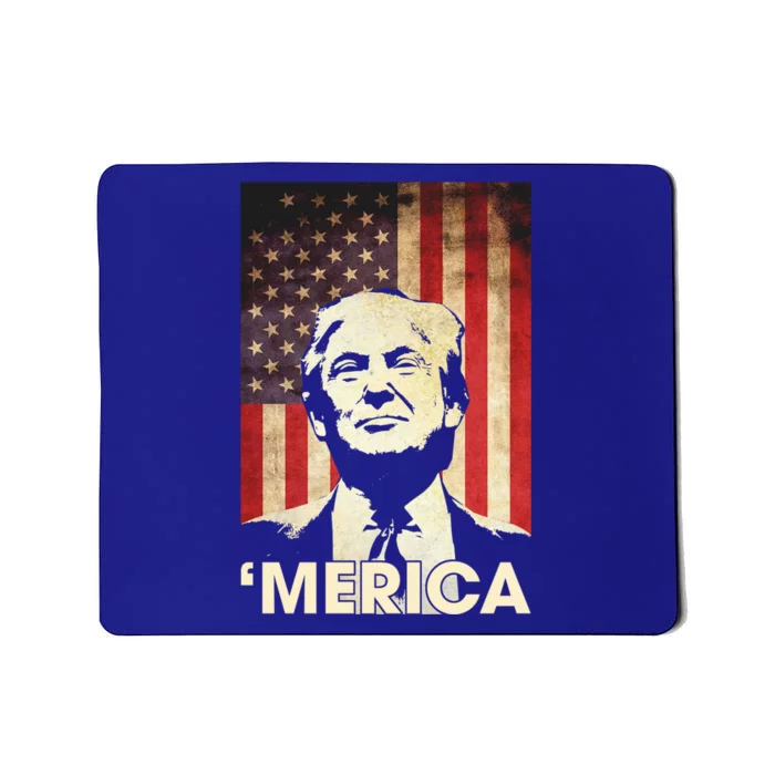 Funny Trump Merica American Flag Murica 4th Of July Funny Gift Great Gift Mousepad