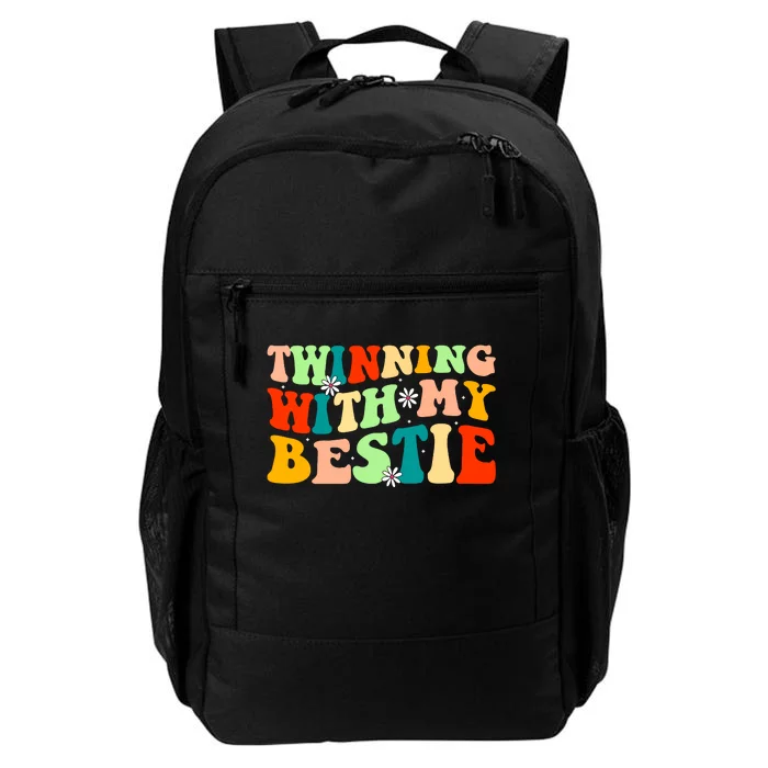 Funny Twin Matching Twins Day Friend Twinning With My Bestie Daily Commute Backpack